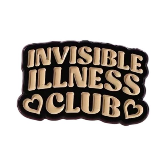 ⭐️ 3 for $15 ⭐️ Invisible Illness Club Enamel Pinback - Picture 1 of 3